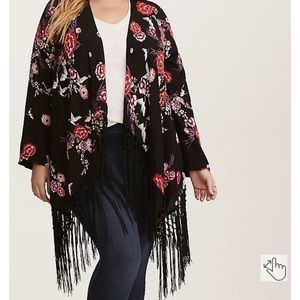 TORRID Fringe Kimono
